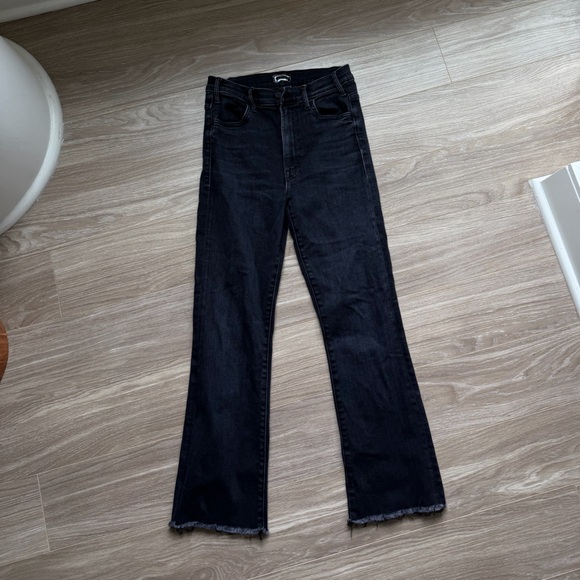 MOTHER Women’s The Hustler Ankle Fray Black Encounters at Midnight Sz 27 EUC - Picture 4 of 15